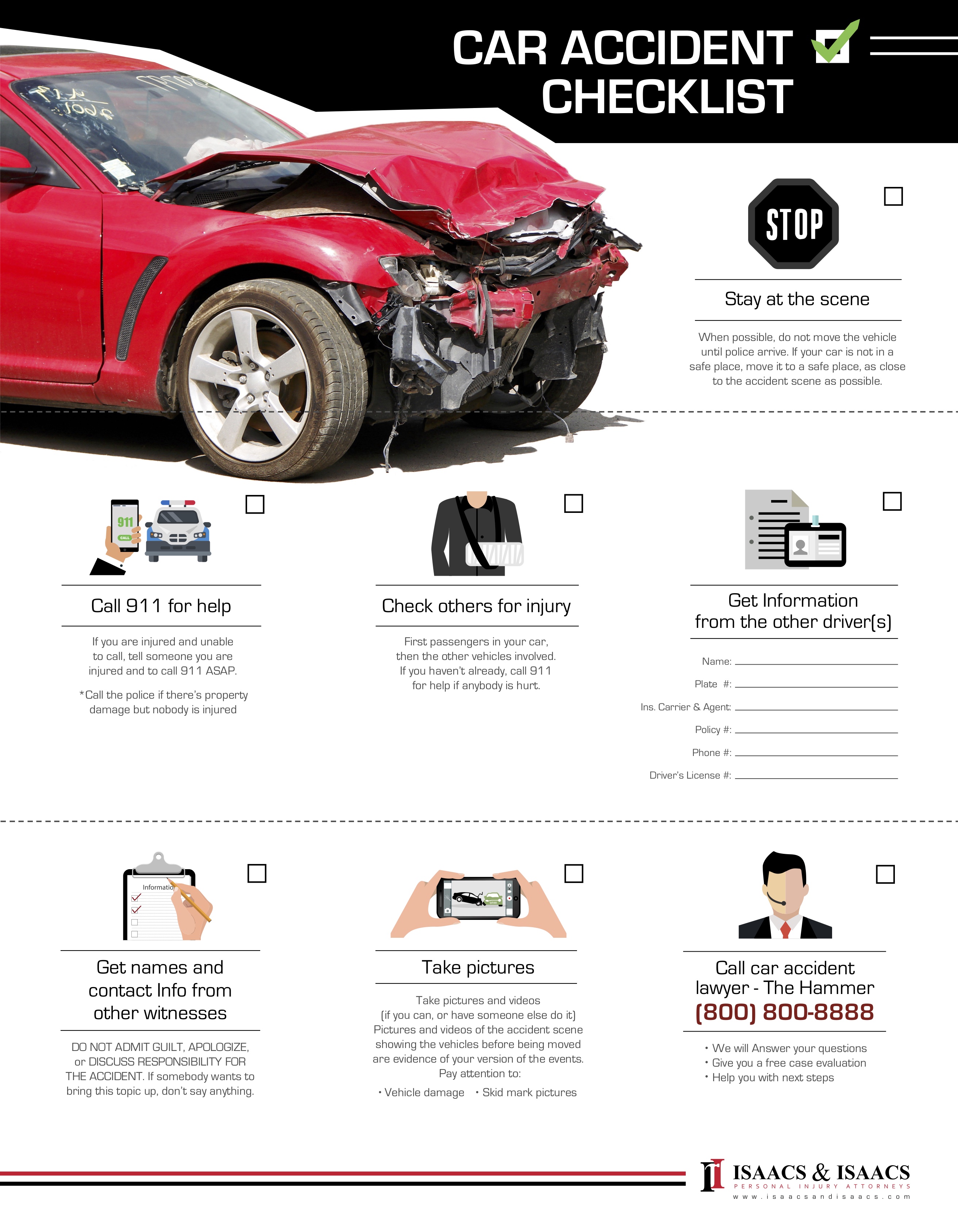 Car Accident Checklist – Download, Print, Put in Your Vehicle